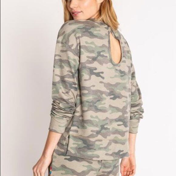 NWT PJ SALVAGE “KIND IS COOL” CAMO CAMOUFLAGE TOP PAJAMAS OR SWEATSHIRT - Picture 2 of 7